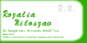 rozalia miloszav business card